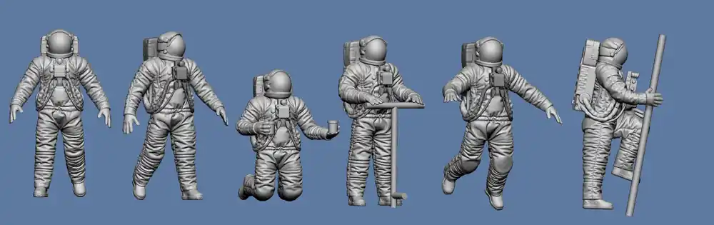 Satisfait Ou Remboursé Germania-Figuren 72-CIV-0005 NASA Astronauts