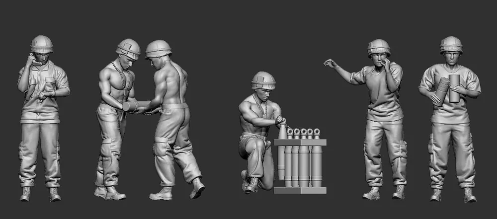 Usine Directe Germania-Figuren 72-CW-2012 US Army Artillerymen