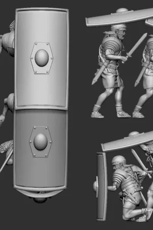 Super Prix Germania-Figuren 72-AN-2006 Roman Shield Wall