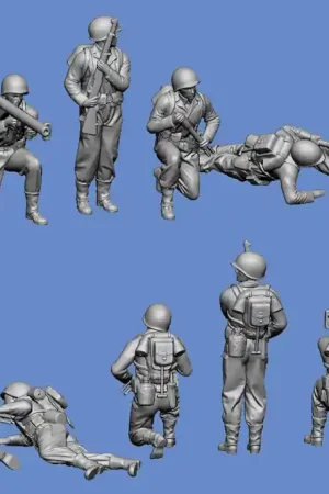 Top Vente Germania-Figuren 72-WW2-0234 US Infantrymen VI