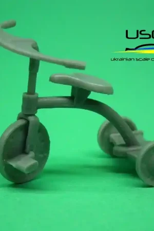Nouveauté Ukrainian Scale Cars Production (USCP) 24A011 Batwing Tricycle - Vintage Kid Bike