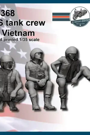 FC ModelTrend 37368 US Tank Crew - Vietnam War (3 Figures / 3D-Printed) Dernier Modèle
