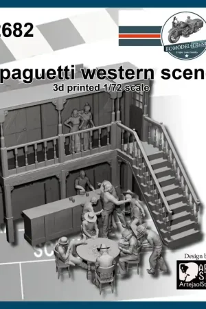 Pas Cher FC ModelTrend 72682 Spaghetti Western Scene (3D-Printed)