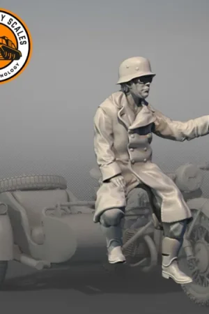Marque IDAP Technology PMI0617D German Soldiers 1940s On Motorcycle 3