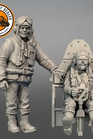Authentique IDAP Technology PMI0554D British Pilot RAF From The Battle Of Britain In Hurricane 2 (Casted Figures)