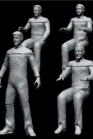 Nouvel Arrivage Green Strawberry 720030 Danube Class Cockpit Crew - DS9 Version (4 figures)