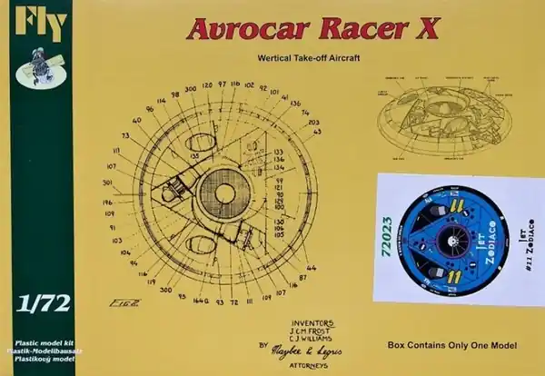 FLY 72023 Avrocar Racer X-Zodiaco Remise