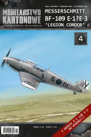 Modelarstwo kartonowe 004 Bf-109 E-1?E-3 ‘Legion Condor‘ Meilleur Prix