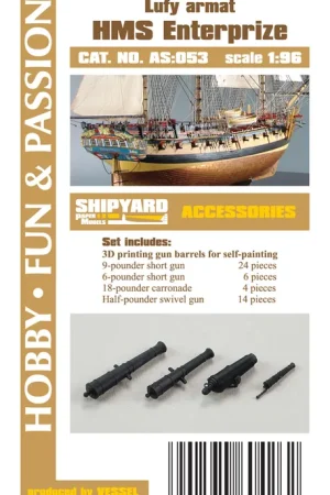 Quantité Limitée ShipYard AS053 HMS Enterprize - Gun Barrels