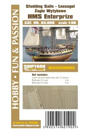 ShipYard AS008 HMS Enterprize - Studding Sails Dernière Chance