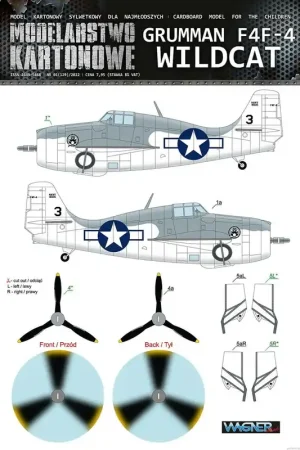 Modelarstwo kartonowe 50-04 Grumman F4F-4 Wildcat Satisfait Ou Remboursé