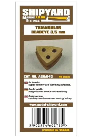 Offre Exclusive ShipYard ASB043 Triangular Deadeyes 3,5mm