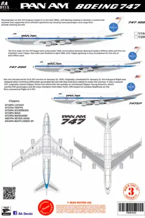 8aDecs 7909-630-200 PANAM 747-100 Authentique