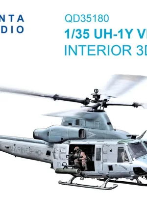 Offre Spéciale NEW! Quinta Studio QD35180 Bell UH-1 Y Venom - 3D-Printed & Coloured Interior (for Academy Kits)