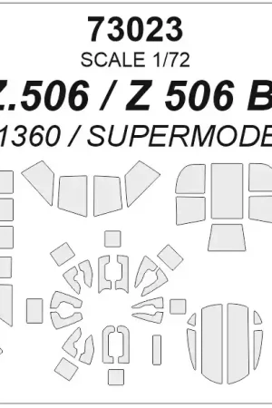 Haute Qualité NEW! KV Models 73023 CANT Z.506 / Z 506 B Airone - Mask Set (for Italeri 1360 and Supermodel 10-015 Kits)