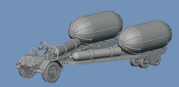 NEW! Germania-Figuren 72-WW2-0375 Scheuch Schlepper With Inflatable Transport Cushions Acheter Direct