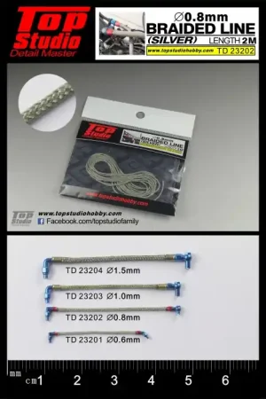 Top Studio TD23202 0.8 mm Braided Line (Silver / 2 m) Commande En Gros