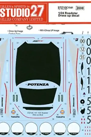 Meilleur Choix Studio 27 DC1141 Mazda MX-5 Roadster - Dress Up Decals Set (for Tamiya Kits)