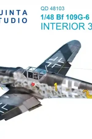 Prix Cassé Quinta Studio QD48103 Bf 109G-6 3D-Printed & coloured Interior on decal paper