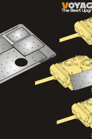 VoyagerModel.Co.Ltd TEZ046 WWII German AFV Disc pattern camouflage masking stencil 2 Haute Qualité