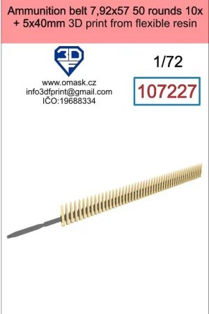 3DF 107227 Ammunition Belt 7,92 x 57 (3D-Printed) Achetez Aujourd'hui