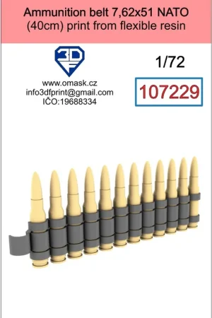 3DF 107229 Ammunition Belt 7,62 x 51 NATO (3D-Printed) Réduction