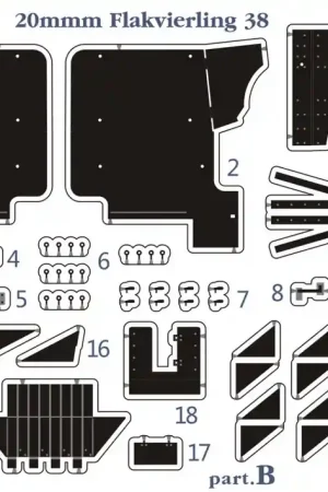 Orange Hobby G72-203-16 Basic Parts Upgrading Suit for 20mm Flakvierling 38 Promotion Saisonnière