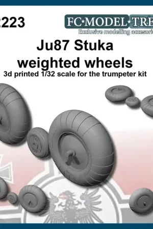 Bon Marché FC ModelTrend 32223 Ju87 Stuka Weighted Wheels (For Trumpeter Kit)