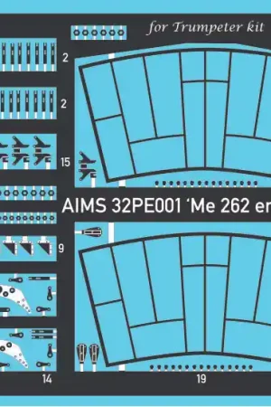 Aims 32PE01 Messerschmitt Me-262 A/B - Engine Detail Set (designed to be used with Trumpeter kits) Vente Flash