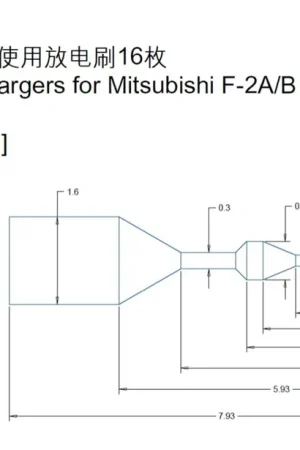 Seulement Aujourd'hui Orange Hobby A48-030-28 Static Dischargers for Mitsubishi F-2 16pics