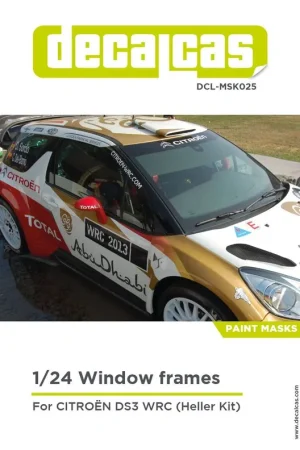 Decalcas MSK025 Citroen DS3 WRC - Window Frame Pre-cut Paint Masks (for Heller Kits) Meilleur Choix