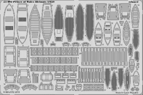 Vente Directe Eduard 53092 Prince of Wales lifeboats 1/350 TAMIYA