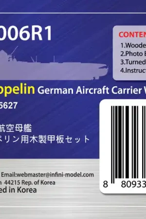 Infinimodel IMW35006R1 German Aircraft Carrier Graf Zeppelin - Wooden Deck Set (for Trumpeter 05627 Kit) Soldes