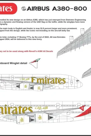8aDecs 7909-825-144 Emirates Airbus A380-800 2023 Liverie Expédition Rapide
