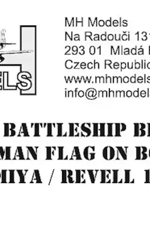 Vente Directe MH Models X00001 Battleship Bismarck German flag on board for Tamiya/Revell