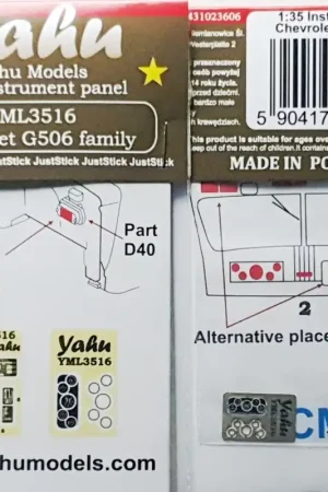 Yahu Models L3516 Chevrolet G506 family Top Vente