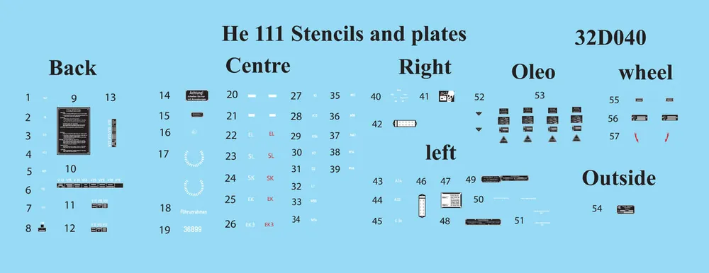 Affaire À Saisir Aims 32D040 Heinkel He-111 H-6 - Stencils and Plates
