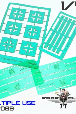 Meilleur Prix 77propeller 089 Luftwaffe Balkenkreuze Late and Luftwaffe wing walkway stencils and 2x Leading Edge Wavelet Template Set