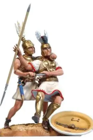 Expédition Rapide Figurine de collection Andrea miniatures Fantassin Romain et Samnite 54mm.
