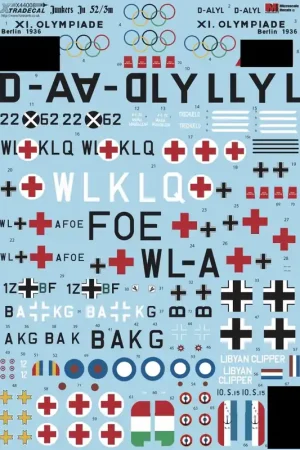 Xtradecal 44008 Junkers Ju-52/3m (10 schemes) Solde