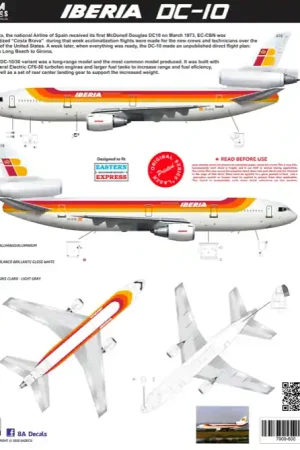 8aDecs 7909-600-200 IBERIA DC-10 1990 Seulement Aujourd'hui
