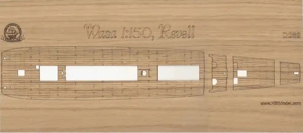 HiSModel D089-O Oak Wooden Deck for Revell Vasa Kit Offre Spéciale