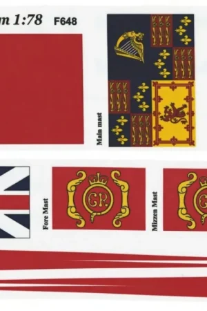 Prix Cassé HiSModel F648 HMS Royal Sovereign - Set of Flags (for Sergal Kits)