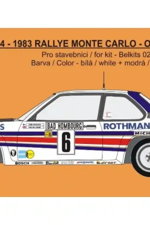 Acheter En Ligne Rejimodel 405 Opel Ascona 400 - 1983 Rallye Monte Carlo / Rothmans Opel Rally Team (for Belkits 020 Kit)