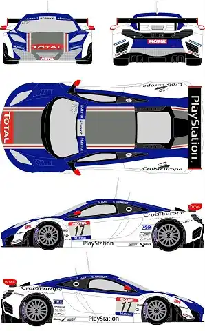 Offre Exclusive Racing Decals RDE24-002 McLaren MP4/12C GT1 PlayStation 17 FFSA GT Tour 2012 (for Fujimi Kits)