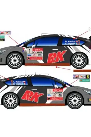 Soldes Racing Decals RDR-021 Citroen C4 WRC - No.1 / No.6 Rally Du Var 2012 / Rally Di Como 2012