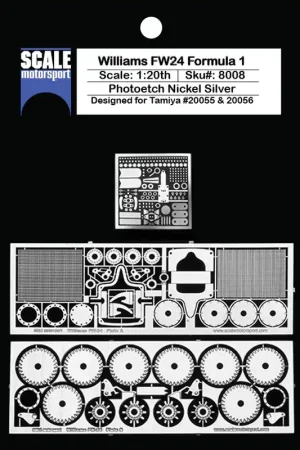 Scalemotorsport 8008 Williams FW24 - PE Detail-Up Set (for Tamiya 20055 & 20056 Kits) Commander Vite