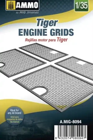 AMMO of Mig Jimenez 8094 Tiger - Engine Grids (3D Printed) Livraison Express