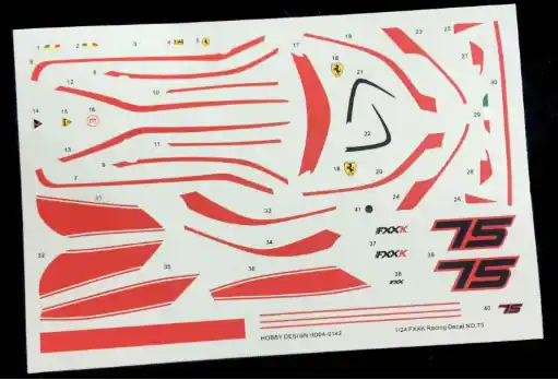 Hobby design HD04-0142 Ferrari FXX-K - Racing Decal No.75 Nouvelle Collection