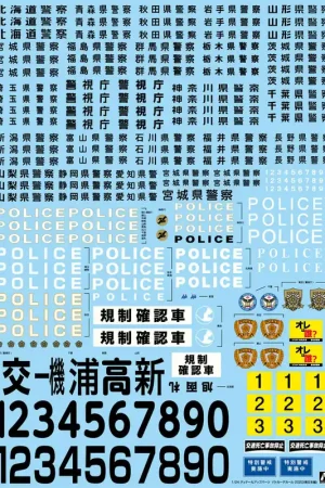 Aoshima 05851 Patrol car decal 2020 (Eastern Japan) Marque